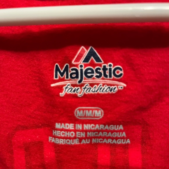 Majestic Women’s Red Washington Nationals T shirt 34 Bryce Harper on back Med - Picture 2 of 6